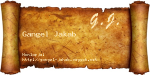 Gangel Jakab névjegykártya